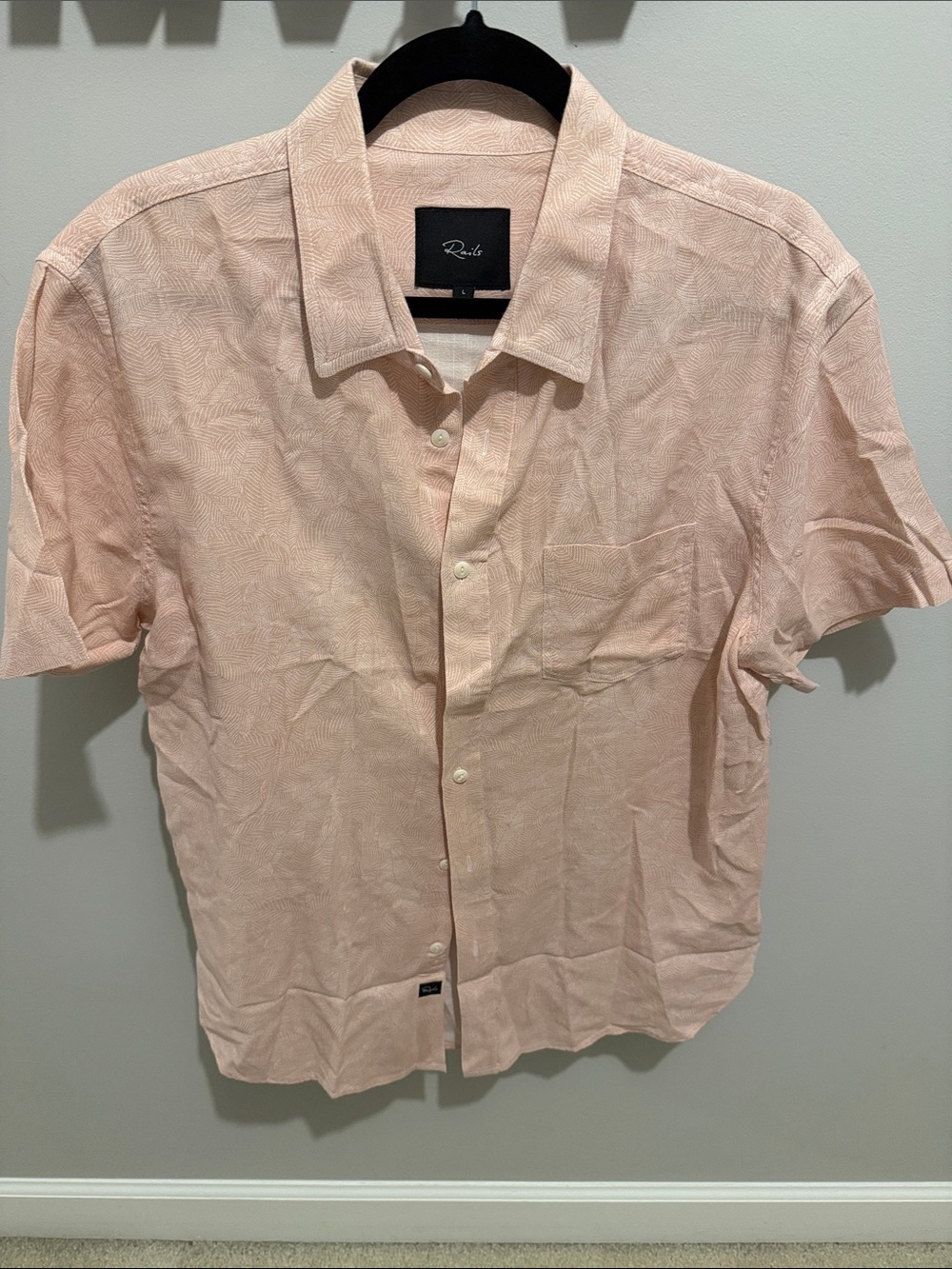 Rails Peach Short-Sleeve Button-Down Shirt